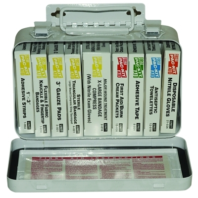STEEL 10 UNIT UNITIZED FIRST AID KIT STANDARD FI